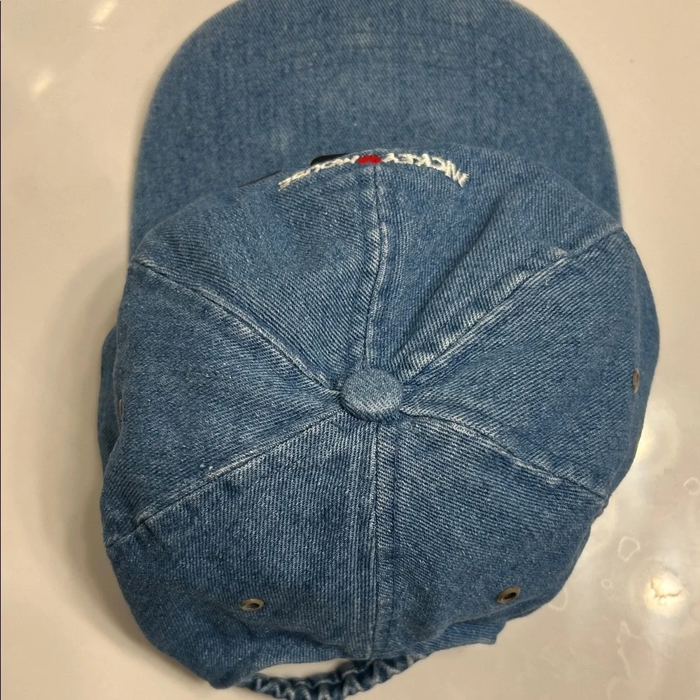 Mickey Unlimited Vintage 90s Disney Denim Dad Hat Embroidered Mickey Mouse OS